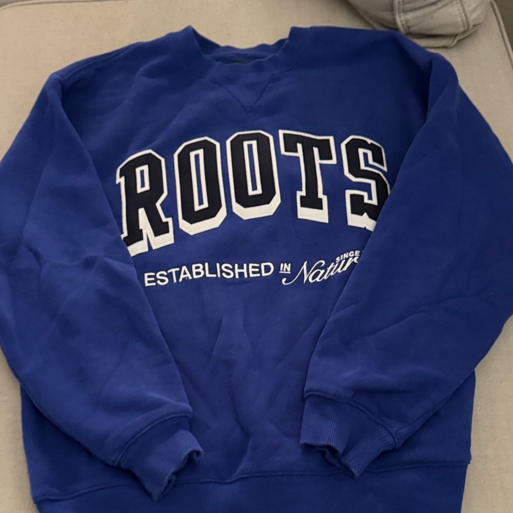 Roots Unisex Bold Blue Crewneck Sweater